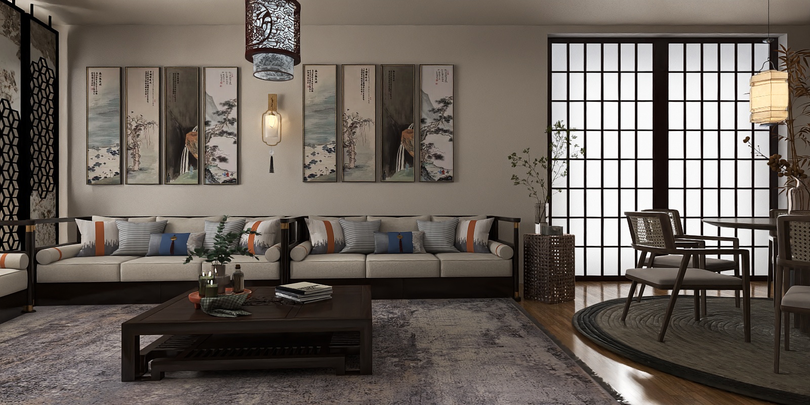 Tranquil Harmony – A Chinese Wabi-Sabi Living Spac