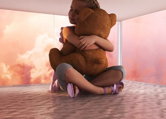 Girl hugging bear Design Rendering