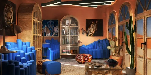 Riad, reading corner