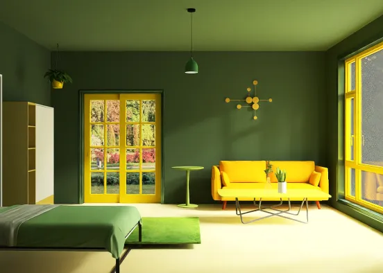 Green and yellow best color mix Design Rendering