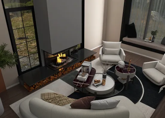 # Curves living Room  Визуализация дизайна