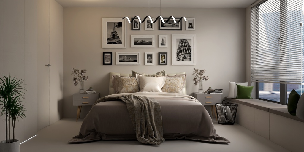 a bed with a white comforter and a white wall 