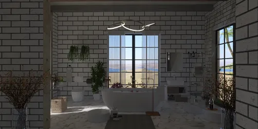 wide space bath room