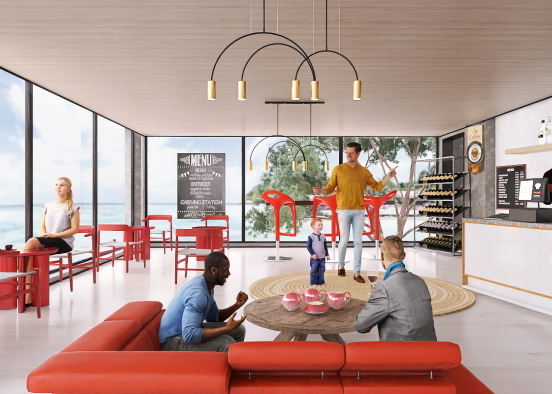 Magenta Café ☕️ Design Rendering