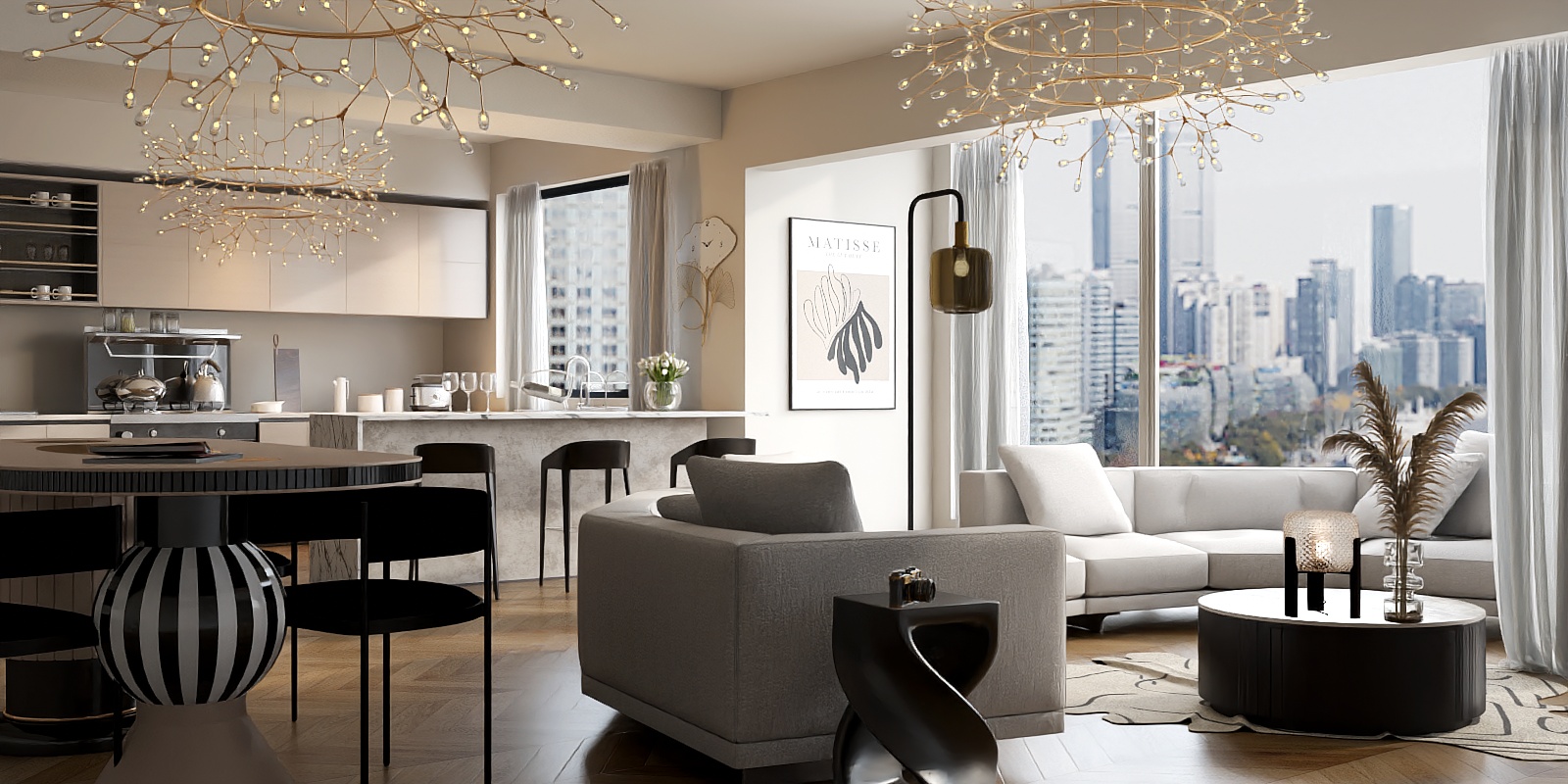 Elegant penthouse in NYC