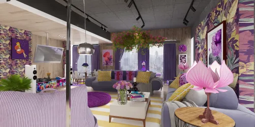 Purple Passion Living room 