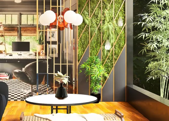 # Black balcony Renderização de Design