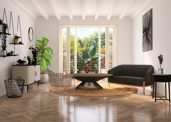 Modern-ish living room  Design Rendering