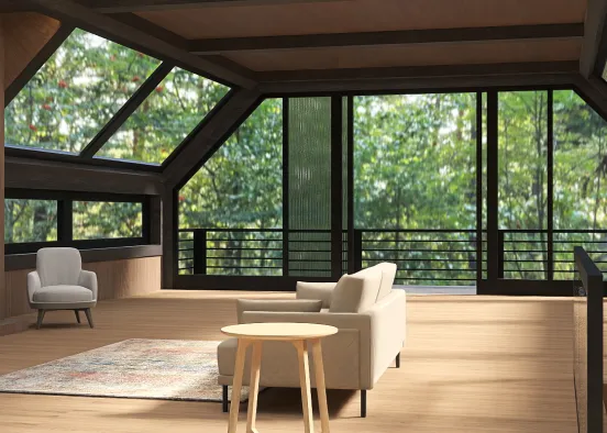 Woods Living Room Design Rendering