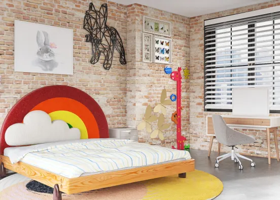 Kids bed room Design Rendering