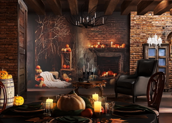 Autumn Halloween Ambiance Design Rendering