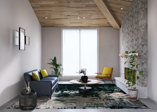 Colorful living room. Design Rendering