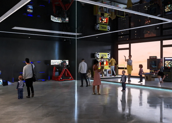 Arcade games are waiting for you! Design Rendering