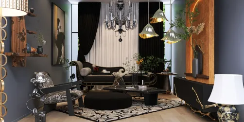 Black living room idea 💡