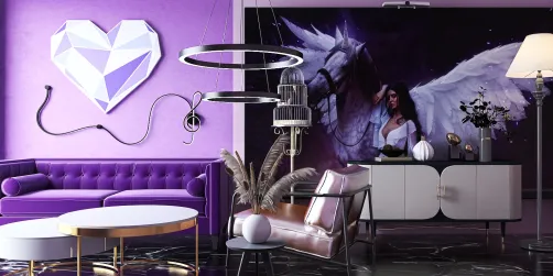 Violet living room idea 💡