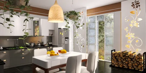 farm kitchen in modern style 