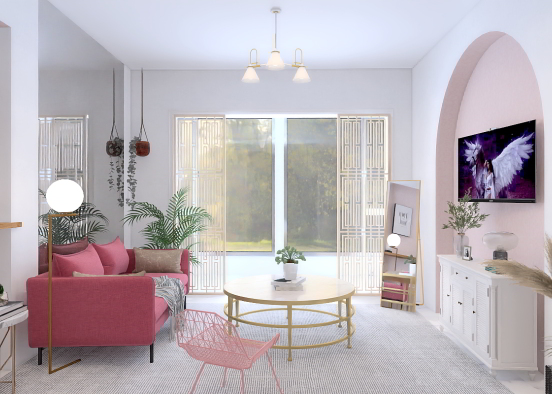 Home w/ pink Design Rendering