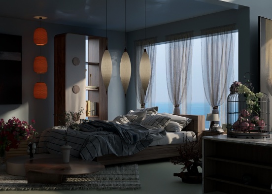 Sea view bedroom idea 💡 Design Rendering
