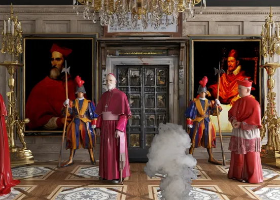 # White Smoke- Habemus Papam Renderização de Design