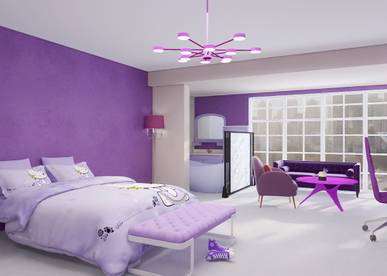 purple apartment🍇🌆 Design Rendering