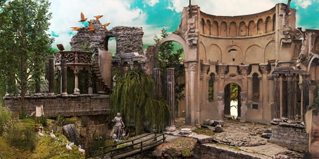 Antiche rovine a Roma Italia