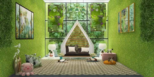 Queen Cats eco throne room