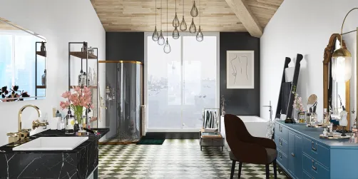Green bathroom