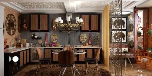 African themed kitchen 