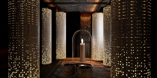 Illuminated corridor 💡 💡💡💡💡💡