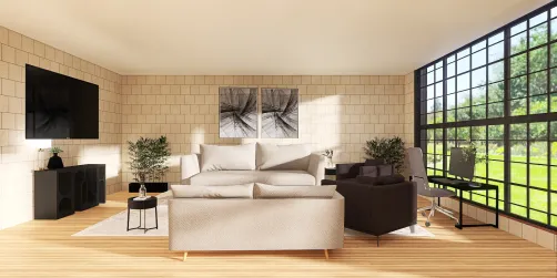 minimal white brick modern monotone roo