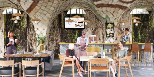 Design do Restaurante Caverna