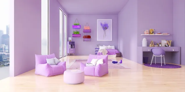 Purple Girls Bedroom