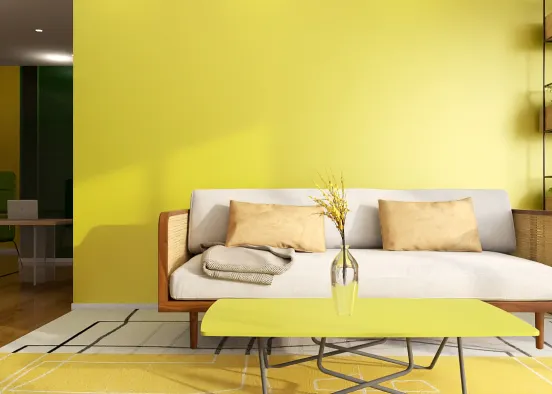room green and yellow  Design Rendering