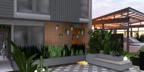 "Smart green" house entrance 