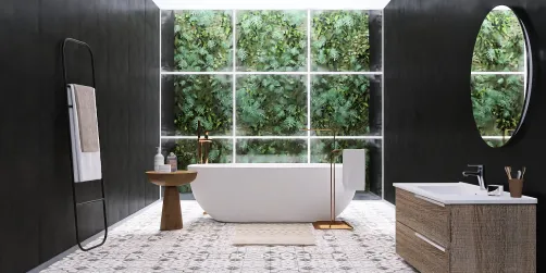 A dark bathroom 
