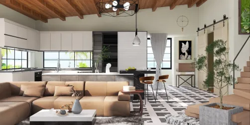 cucina open space al mare
