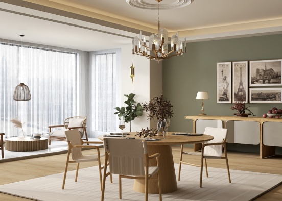 Such a lovely dining area Design Rendering
