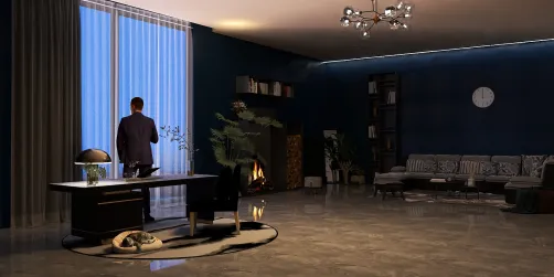 dark office