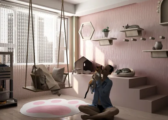 # Cat's room Renderização de Design