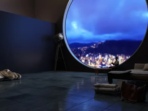 Bedroom with a veiw