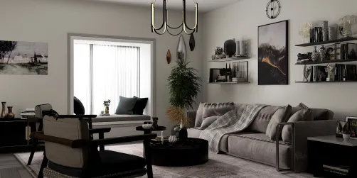 modern living room design with stylish furniture arrangement and minimalist decor using Homestyler for interior planning