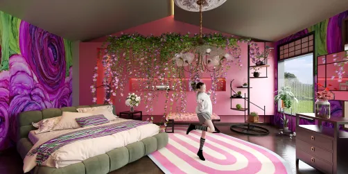 🩷💜💚🖤 Teen bedroom