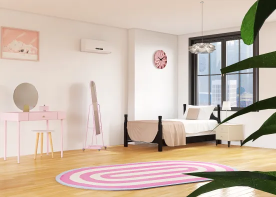 The pink bedroom!!!🦄🐖❤️ Design Rendering