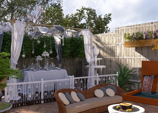 Romantic backyard 🌸  Design Rendering