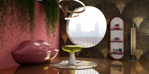 Bright gold color in interior 