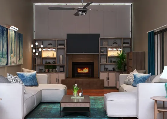 revamp of living room Design Rendering
