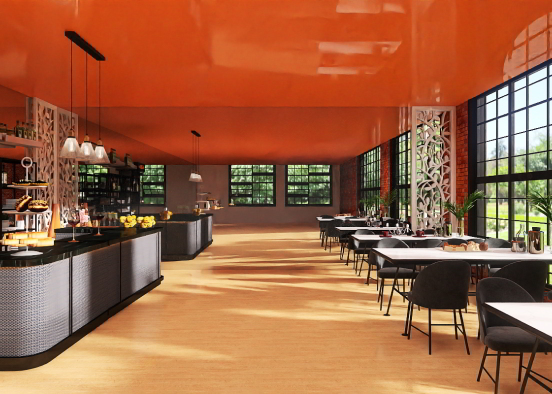 I would love to eat in this restaurant Design Rendering