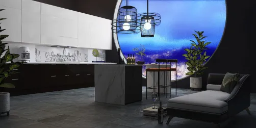 Black and White Kitchen