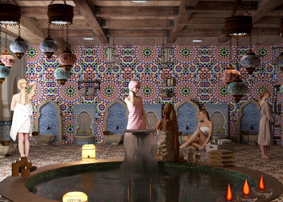 Moroccan hammam Design Rendering