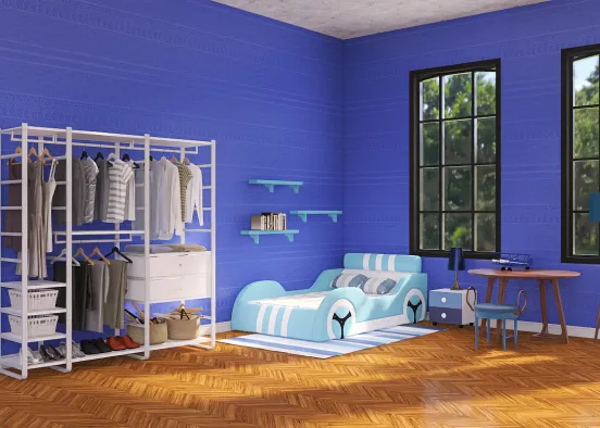 Голубая комната для мальчика 💙 Design Rendering